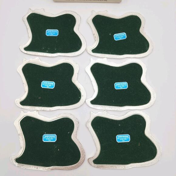 Vintage Oneida Christmas Holiday Sleigh Coaster Silver Wm A Rogers w/ Box Set 6 - Picture 7 of 8